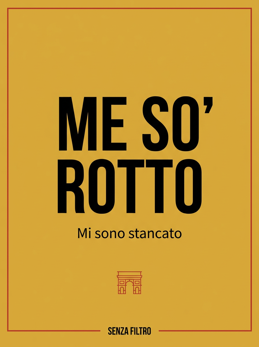 Serie IN DIALETTO — Le frasi del brand nelle lingue d'Italia — Me so' rotto — Romano