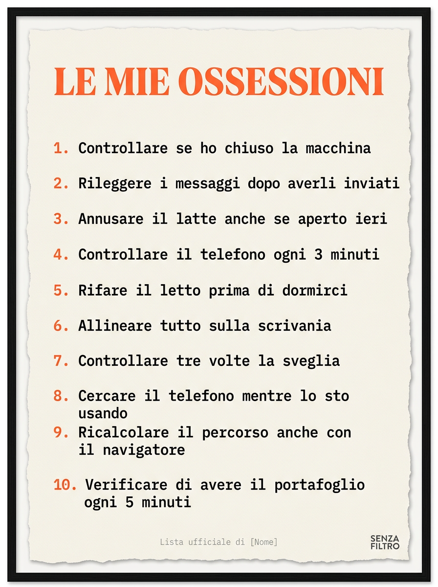 Serie LA LISTA — Le tue ossessioni, in poster — Le mie ossessioni