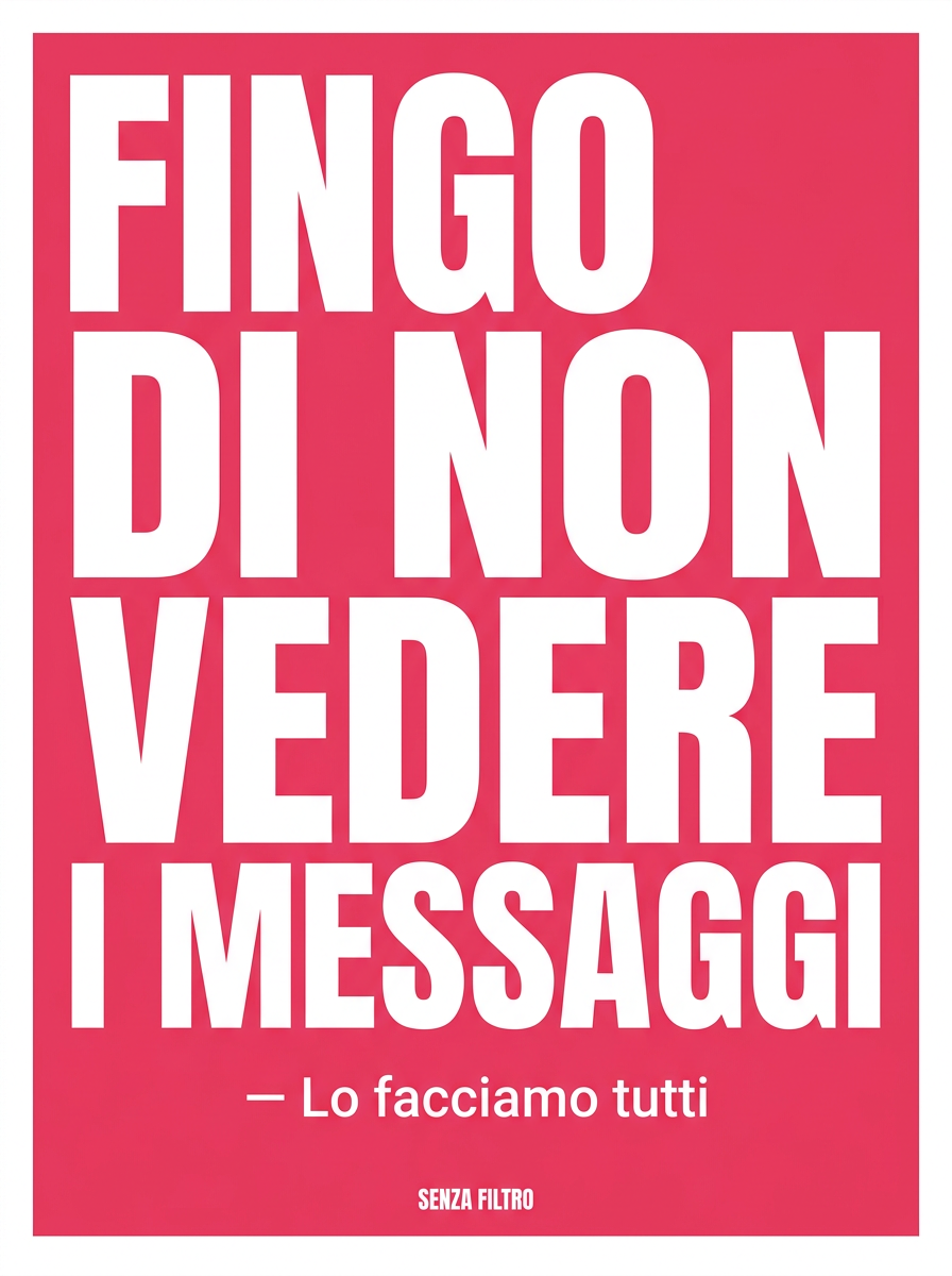 Serie LO FACCIAMO TUTTI — Tabù quotidiani — Fingo di non vedere i messaggi.