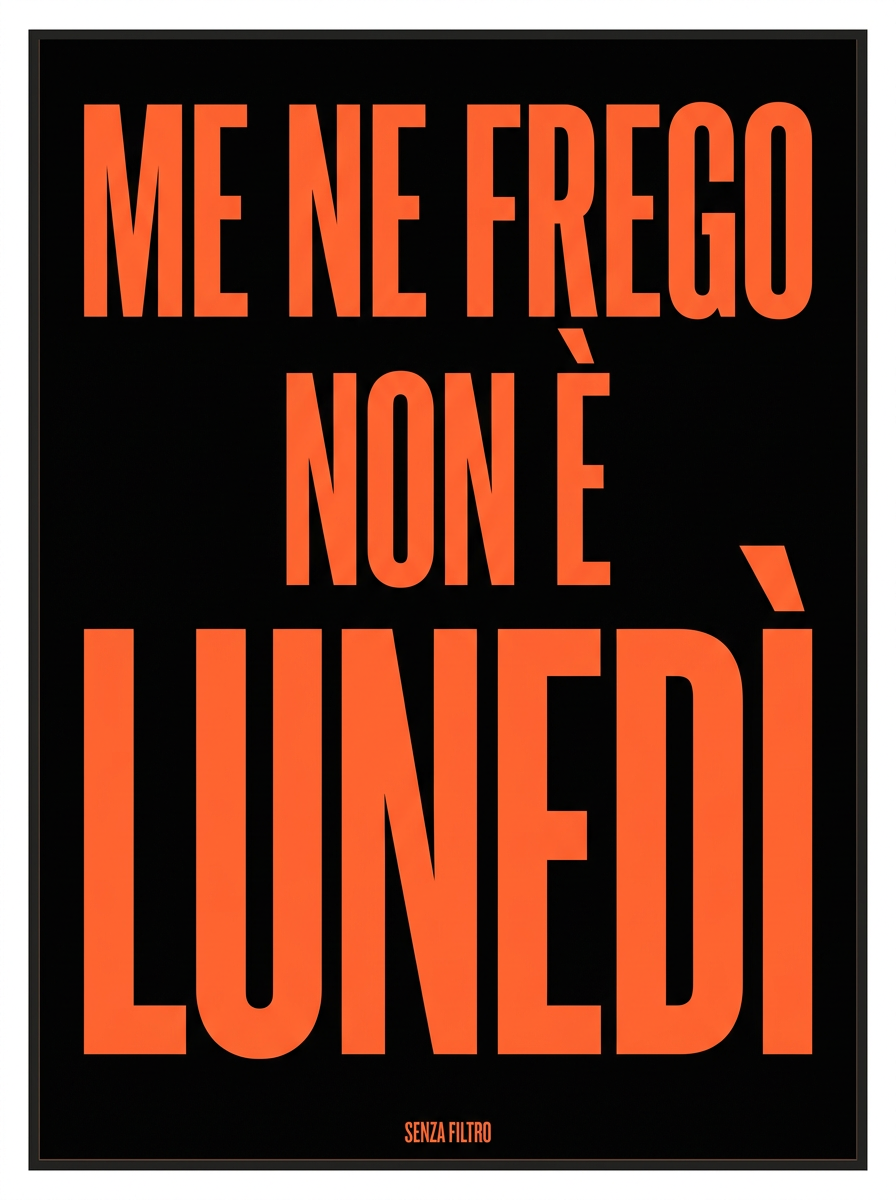 Serie ME NE FREGO DI — Manifesto Gen Z — Me ne frego del lunedì