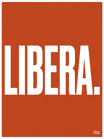 Serie UNA PAROLA BASTA — Minimalismo radicale — LIBERA.