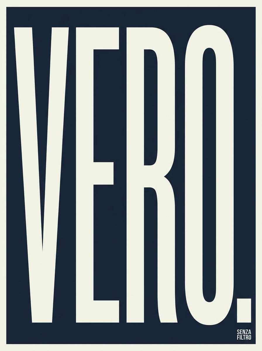 Serie UNA PAROLA BASTA — Minimalismo radicale — VERO.