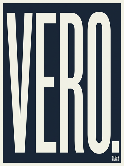 Serie UNA PAROLA BASTA — Minimalismo radicale — VERO.